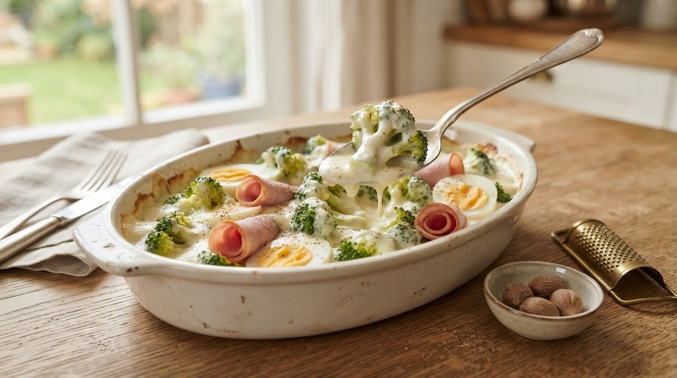 Broccoli met ei en ham