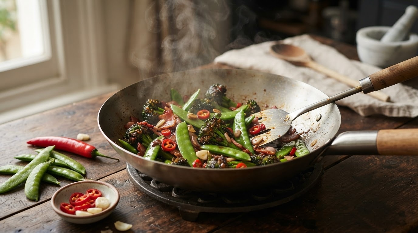 Broccoli met Sugar Snaps in de wok recept Broccoli met Sugar Snaps in de wok recept