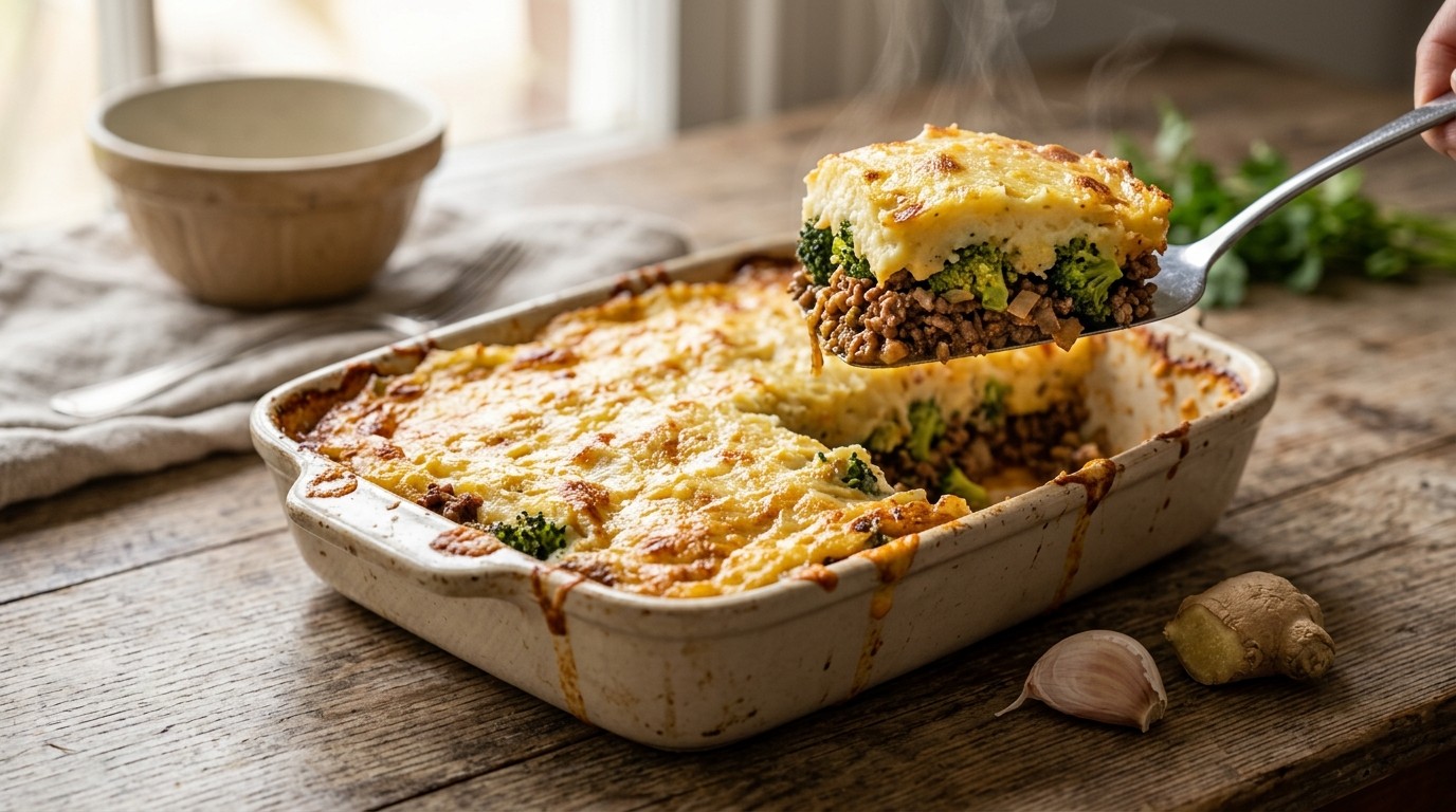 Broccolischotel met Gehakt recept Broccolischotel met Gehakt recept