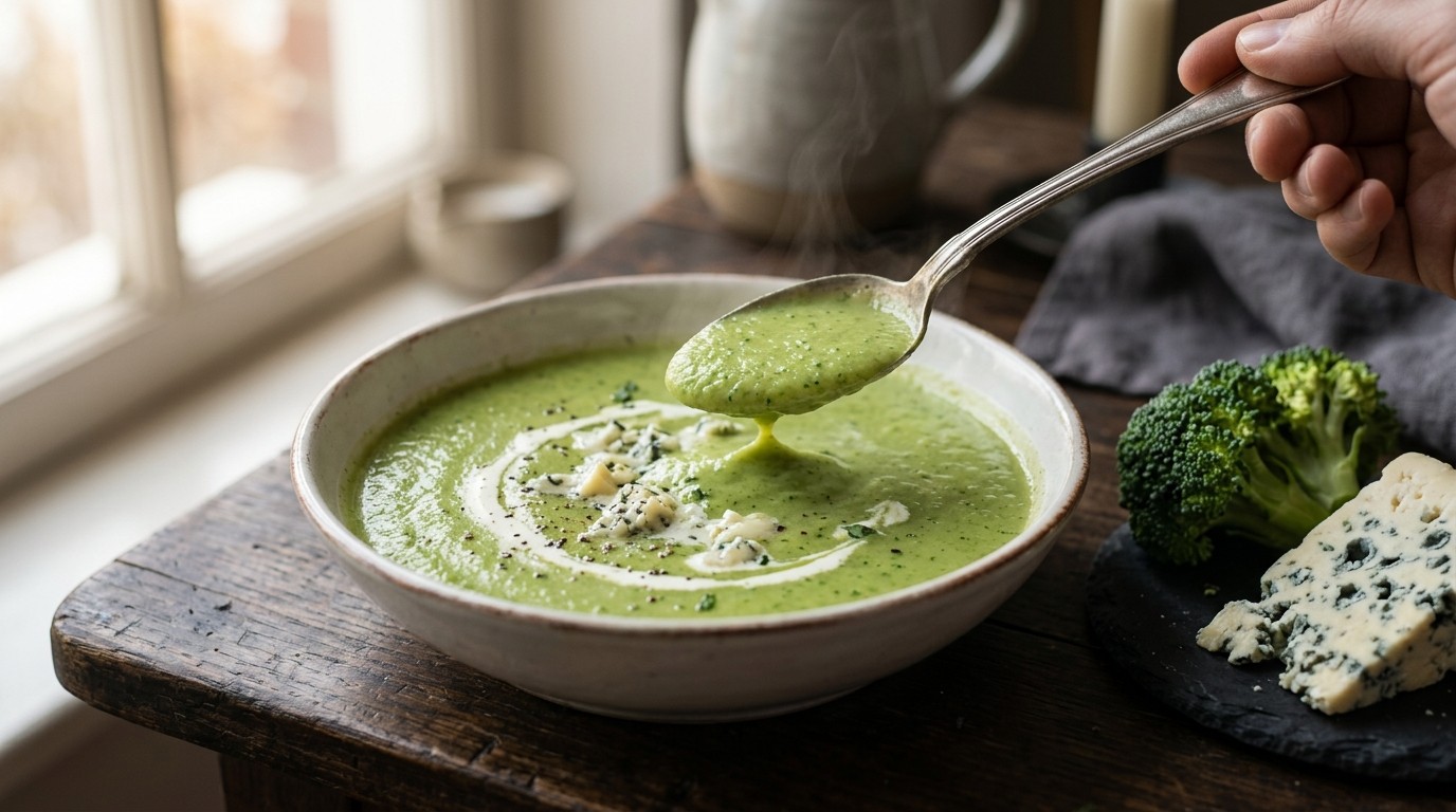 Broccolisoep met Blauwe Kaas