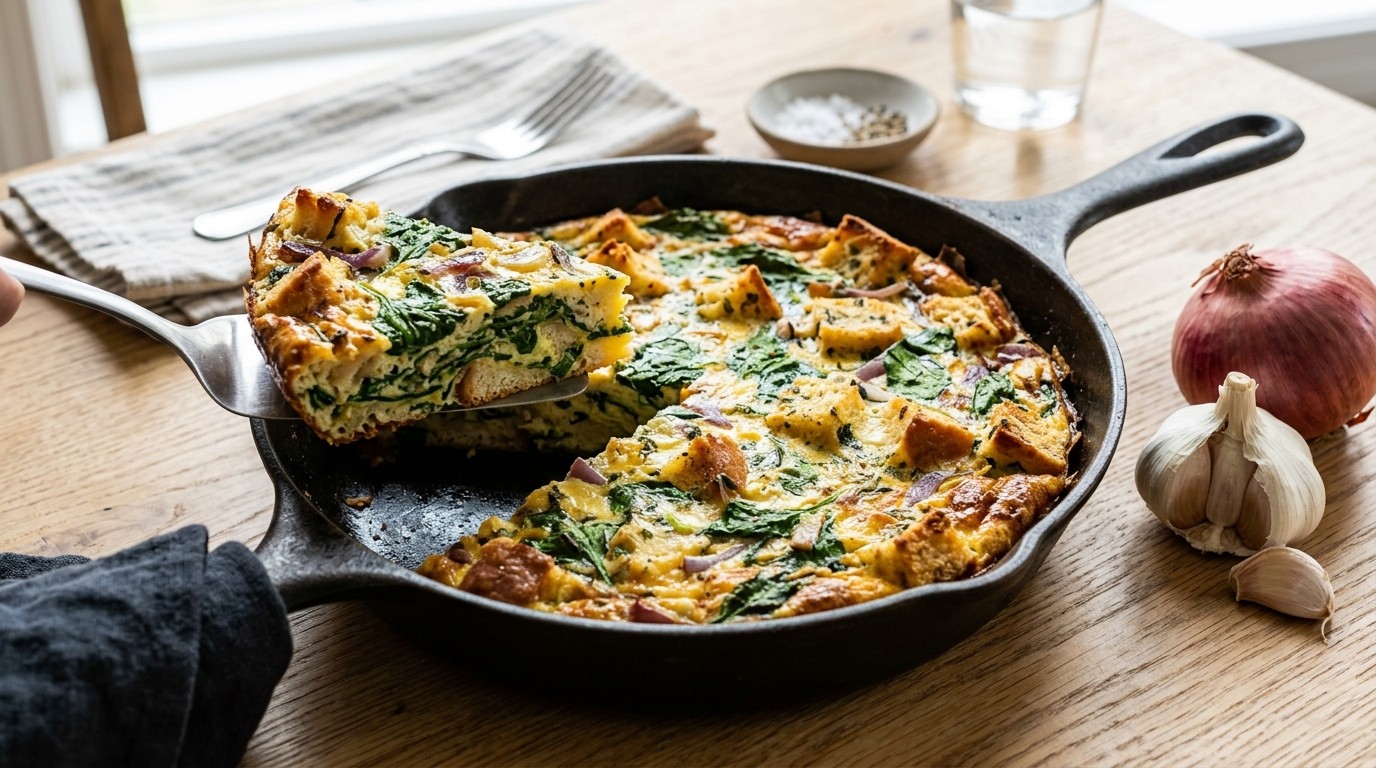 Broodfrittata met Spinazie