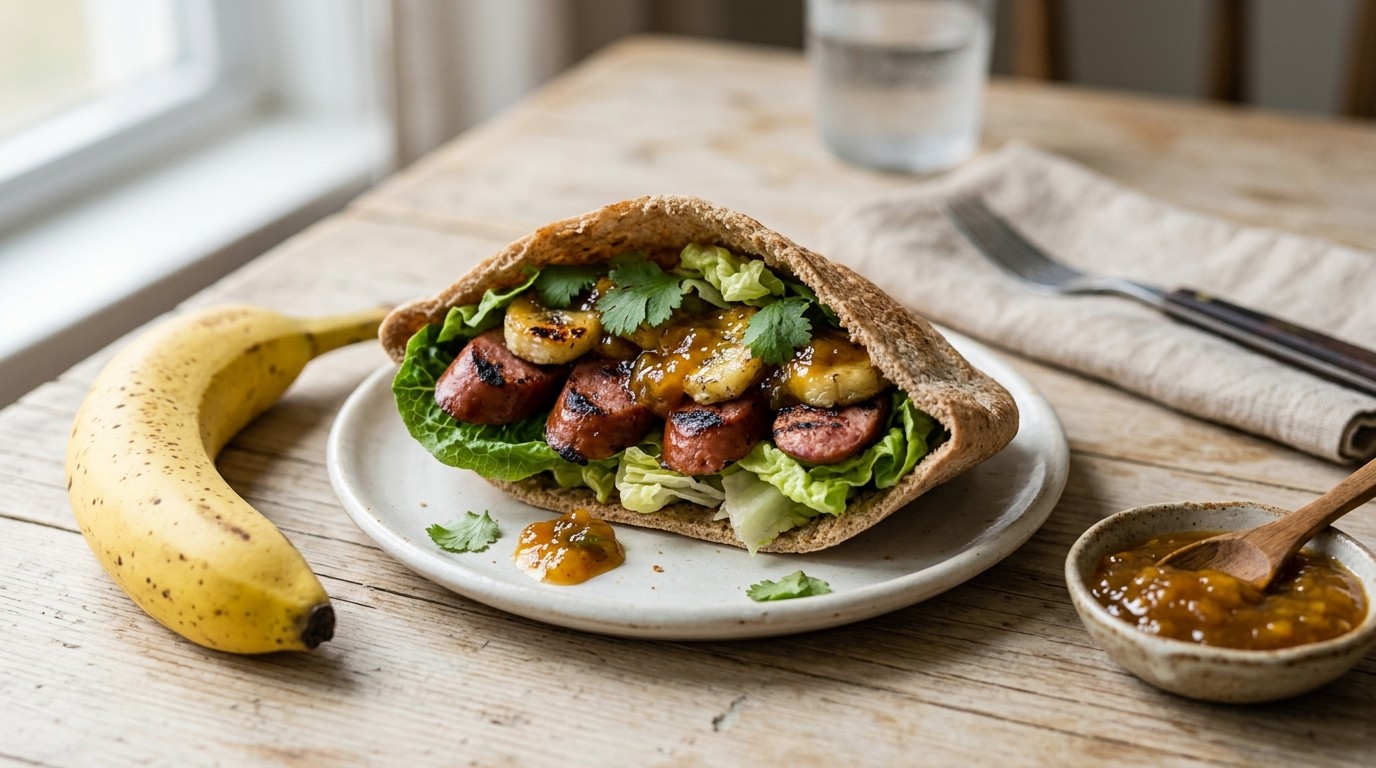 Broodje Grillworst met Banaan