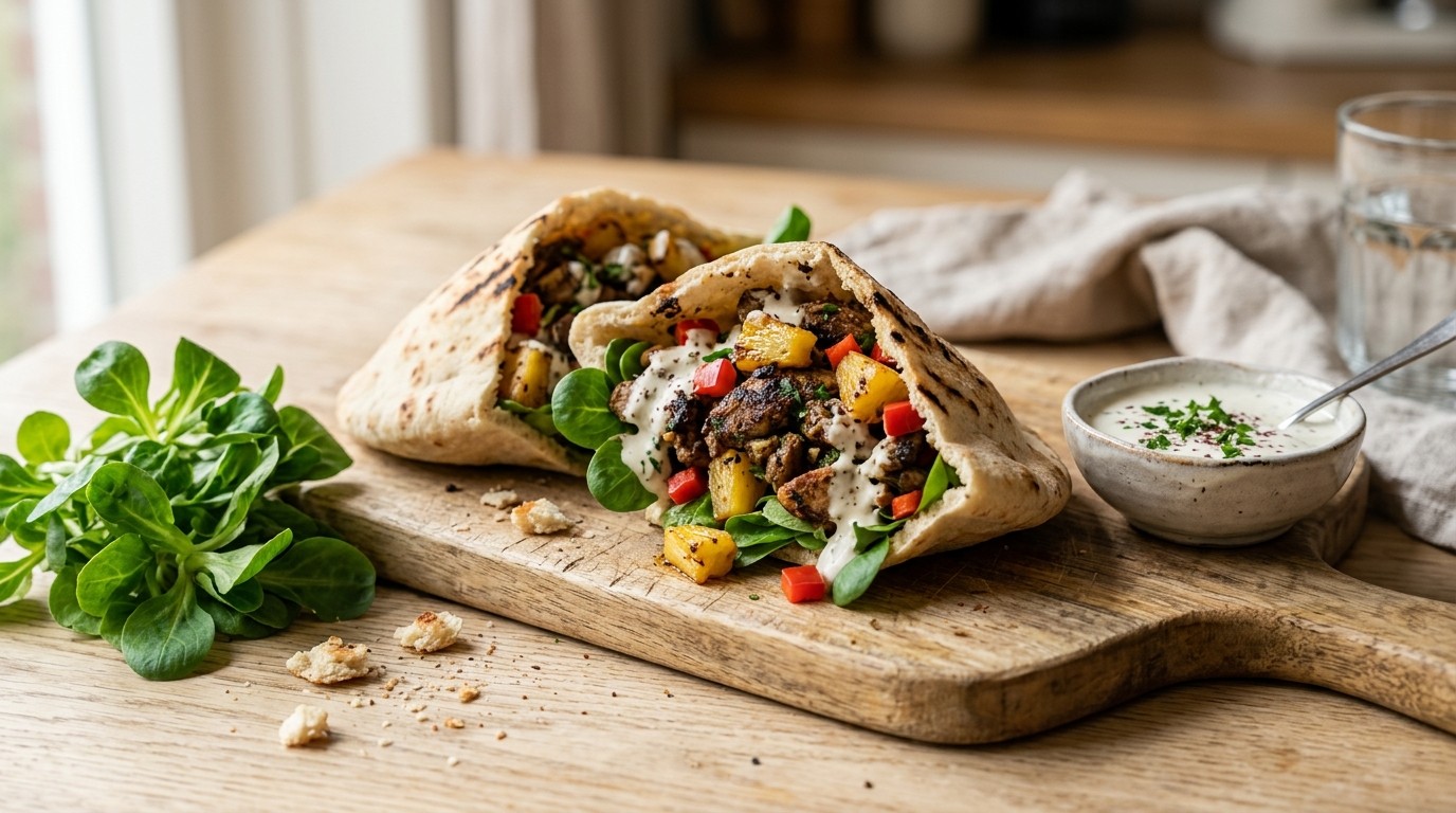 Broodje Shoarma met Ananas en Paprika