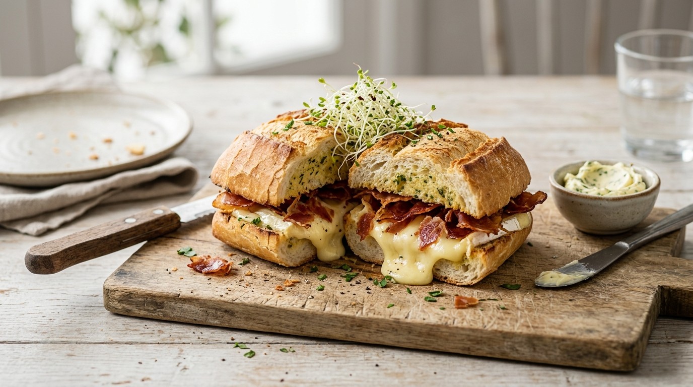 Broodje Warme Brie met Krokante Rauwe ham