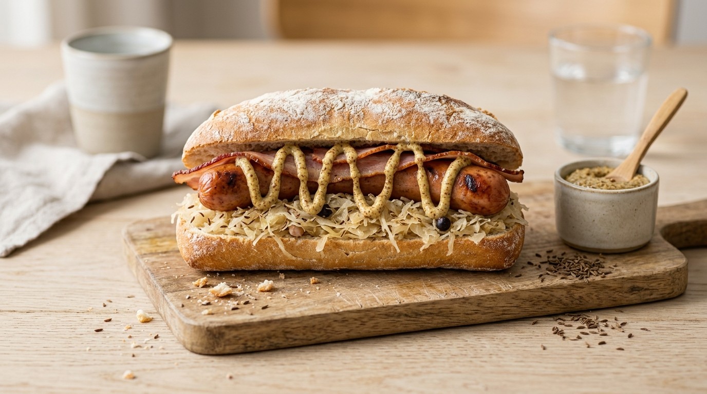 Broodje Zuurkool, Hotdogs en Katenspek recept Broodje Zuurkool, Hotdogs en Katenspek recept