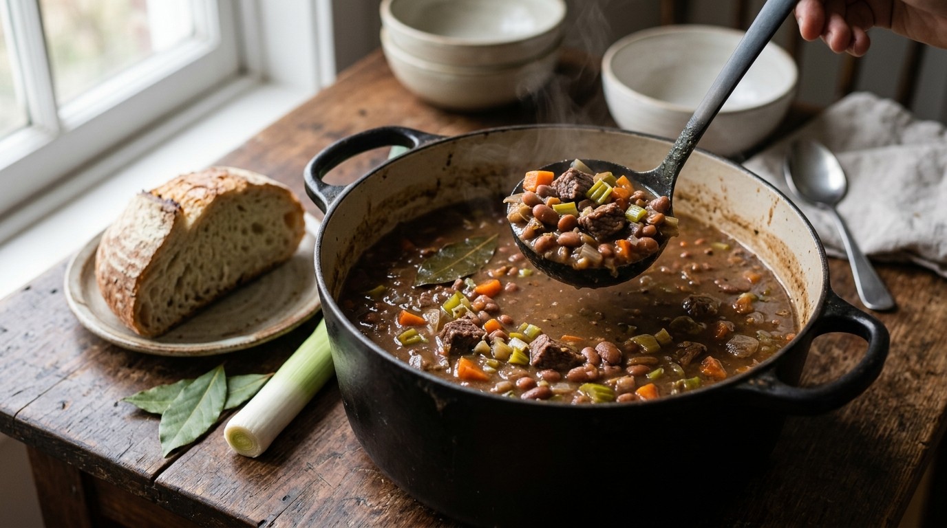 Bruine Bonensoep van Ria recept Bruine Bonensoep van Ria recept