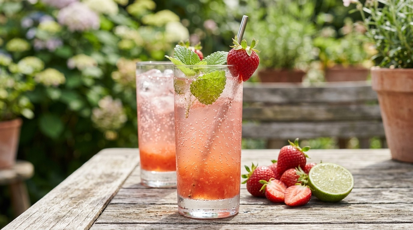 Bruisende Aardbeienshake