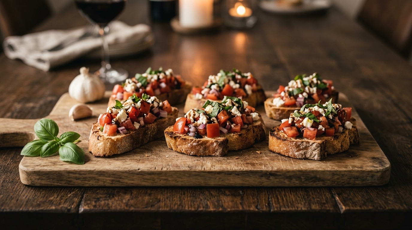 Bruschetta met Feta en Tomaat