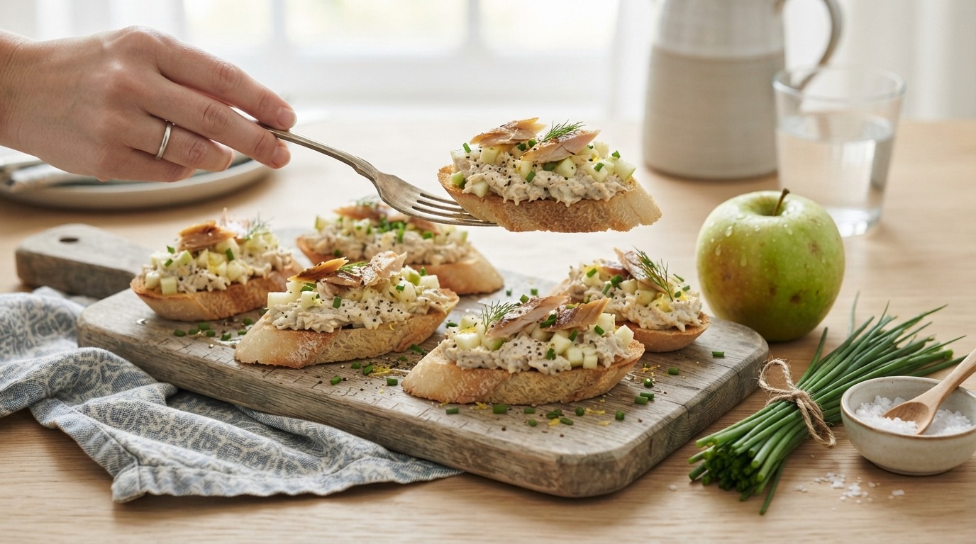 Bruschetta met Gerookte Makreel