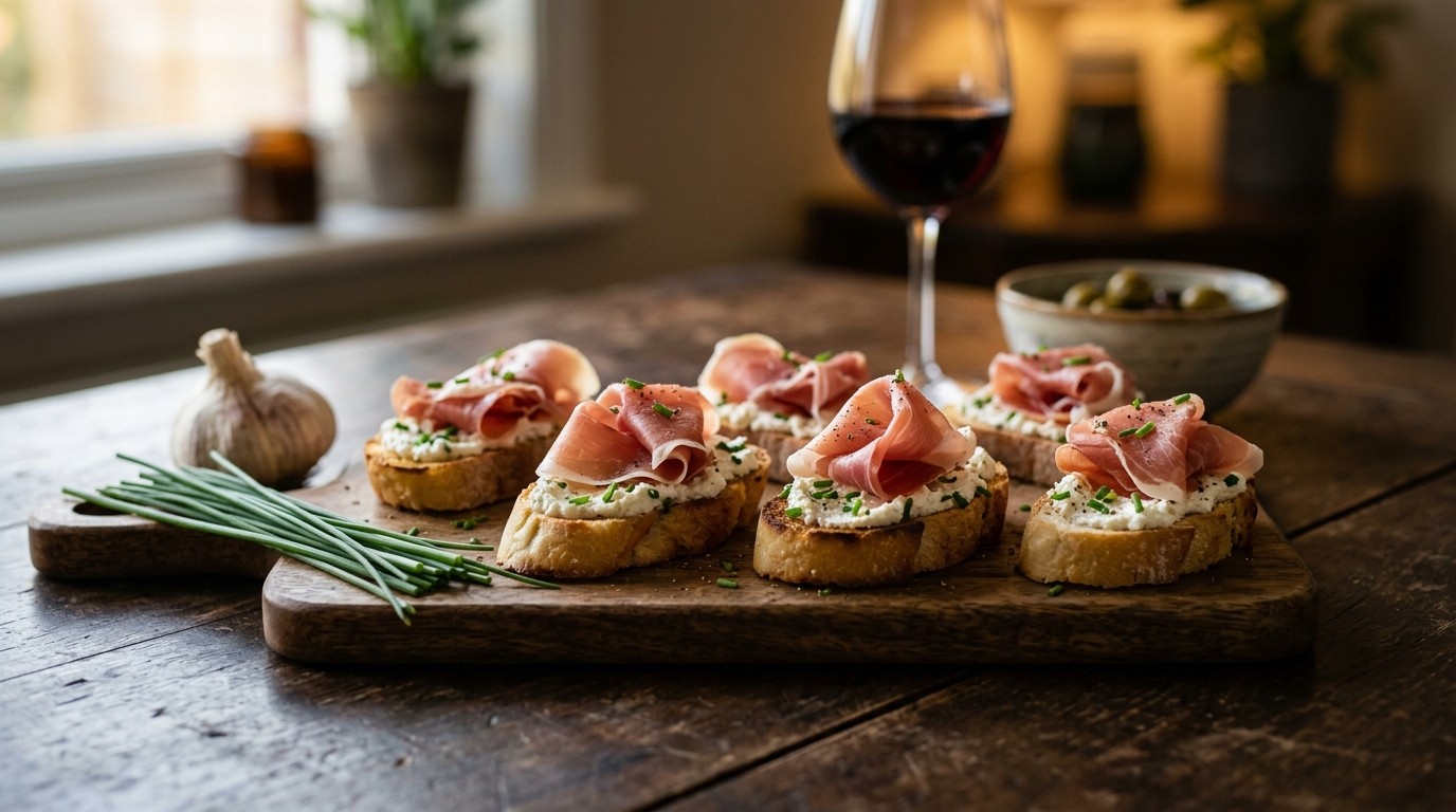 Bruschetta met Parmaham e Ricotta