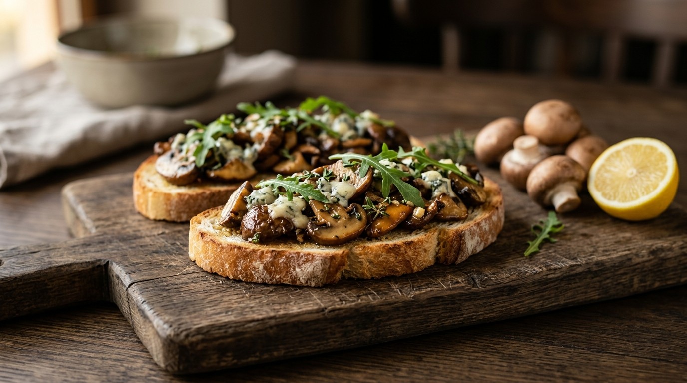 Bruschette met Paddestoelen