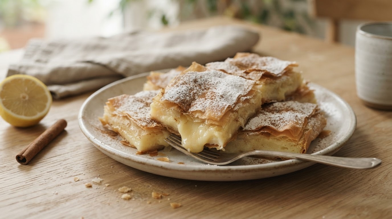 Bugatsa-filodeeg met Cremevulling