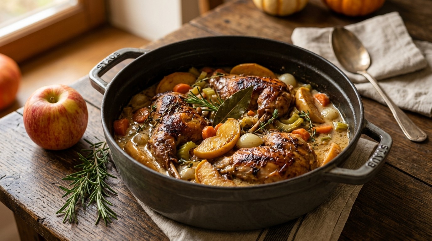 Calvadoskonijn met Appeltjes