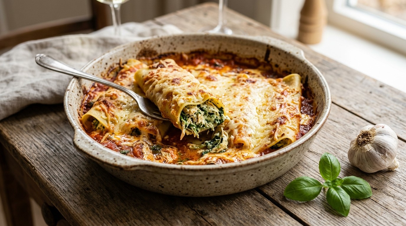 Cannelloni met kip en Kruidenkaas