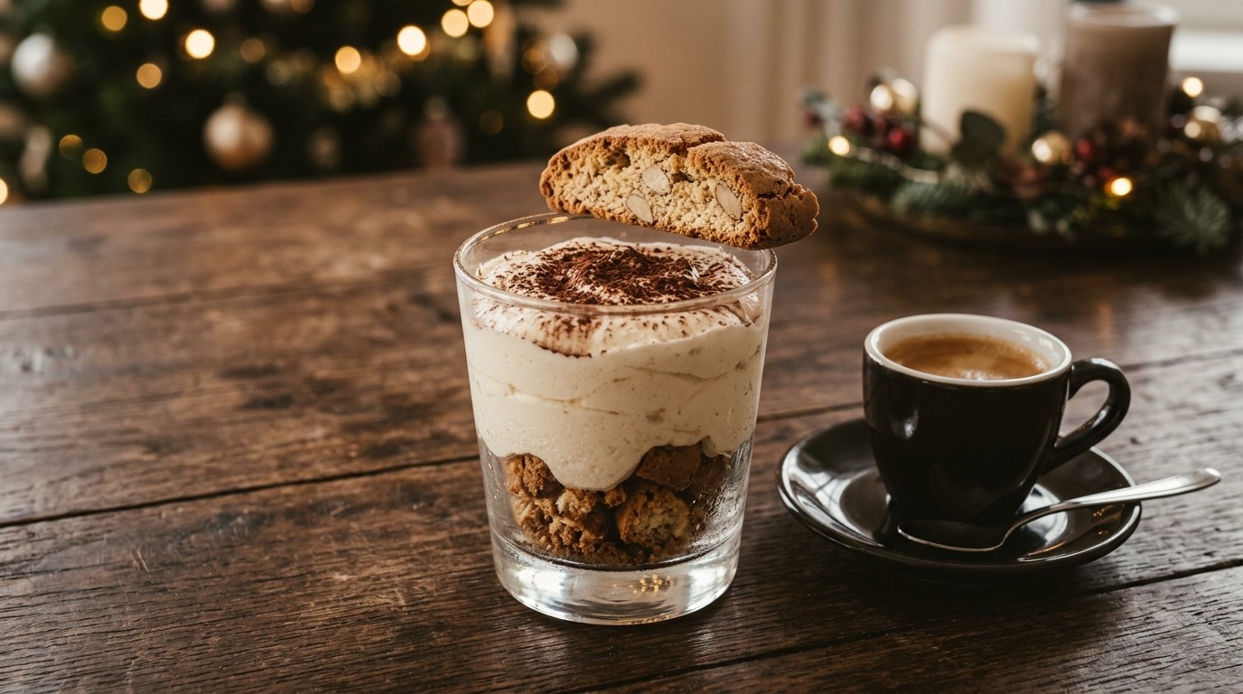 Cappuccinocrème met Cantuccini