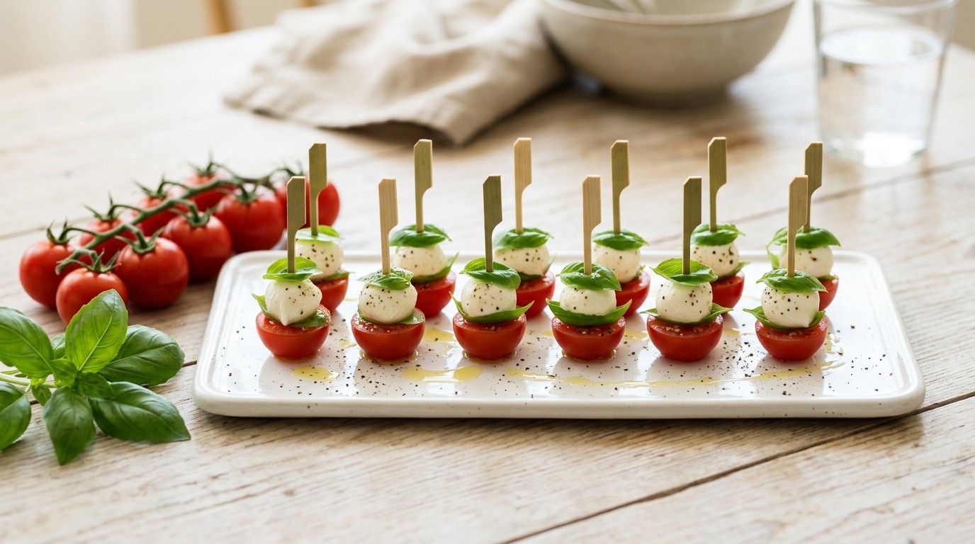 Caprese op een Stokje