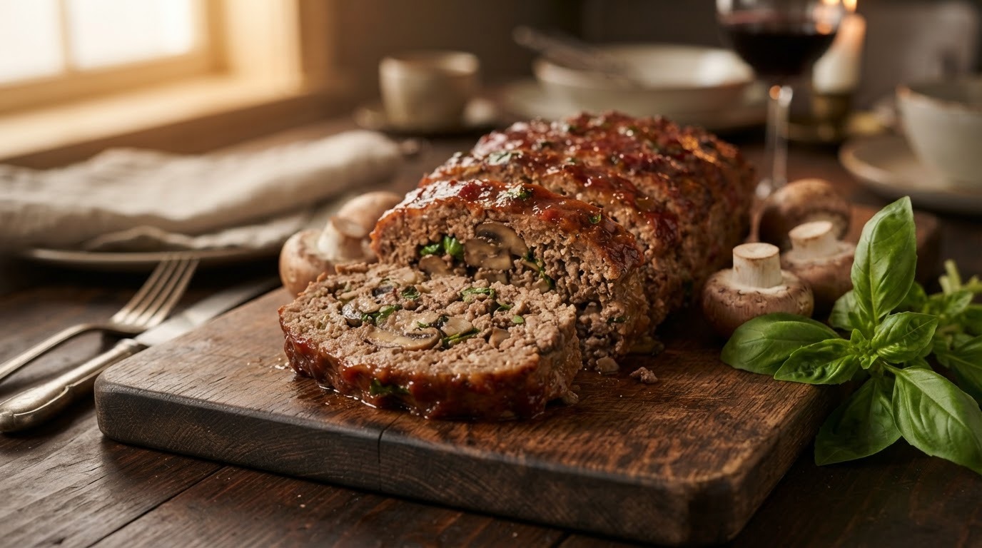 Champignon-gehaktbrood