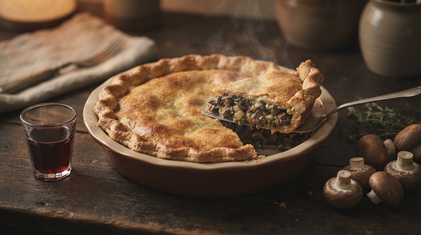 Champignon-leverpie recept Champignon-leverpie recept