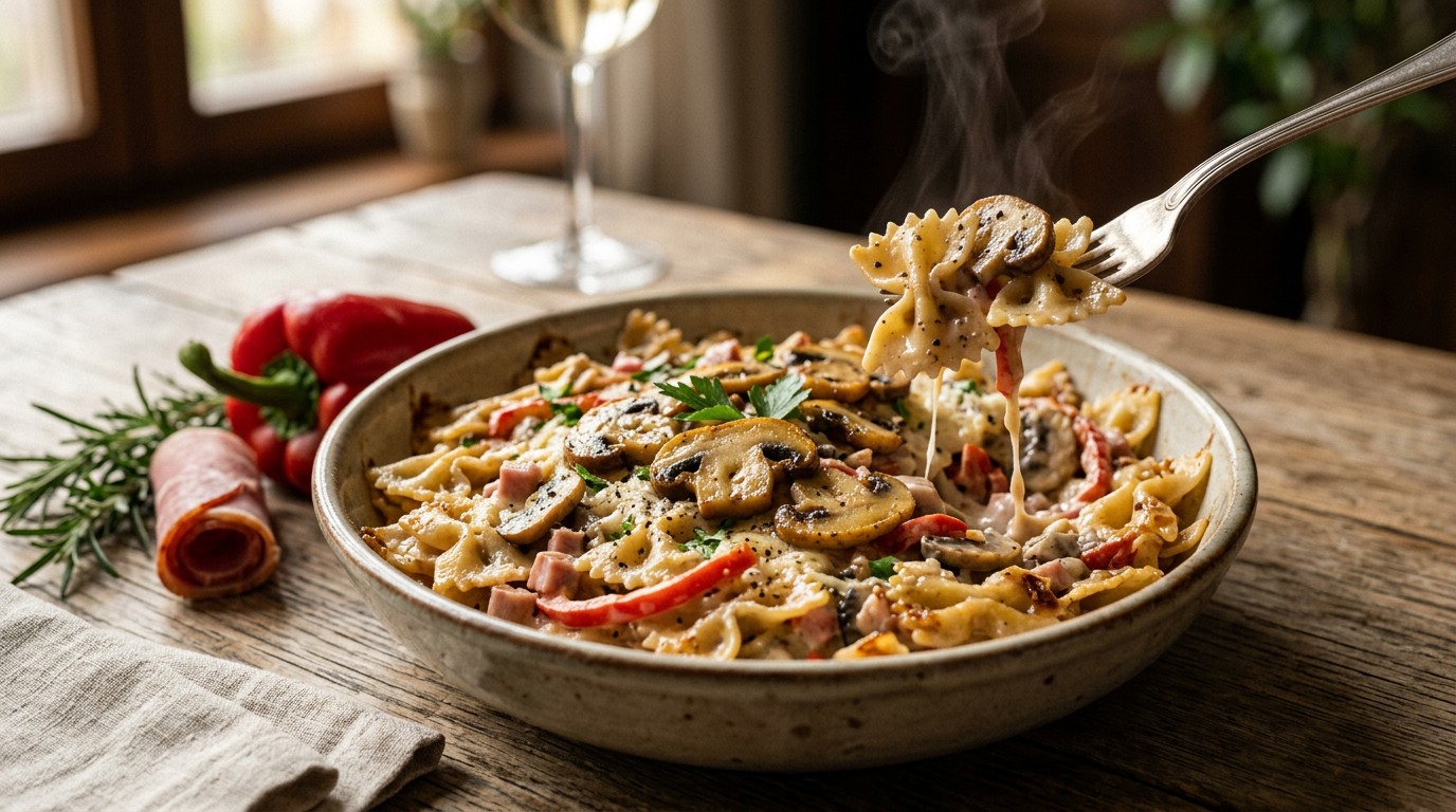 Champignon Pastaschotel recept Champignon Pastaschotel recept