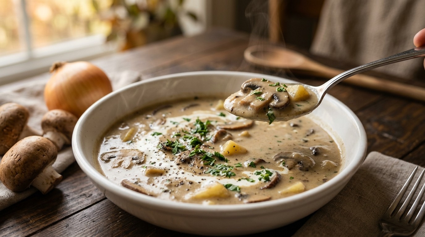Champignonroomsoep recept Champignonroomsoep recept