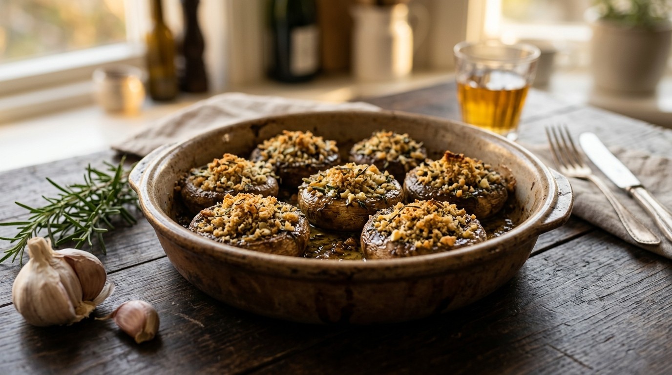 Champignons met Kruidenkruim