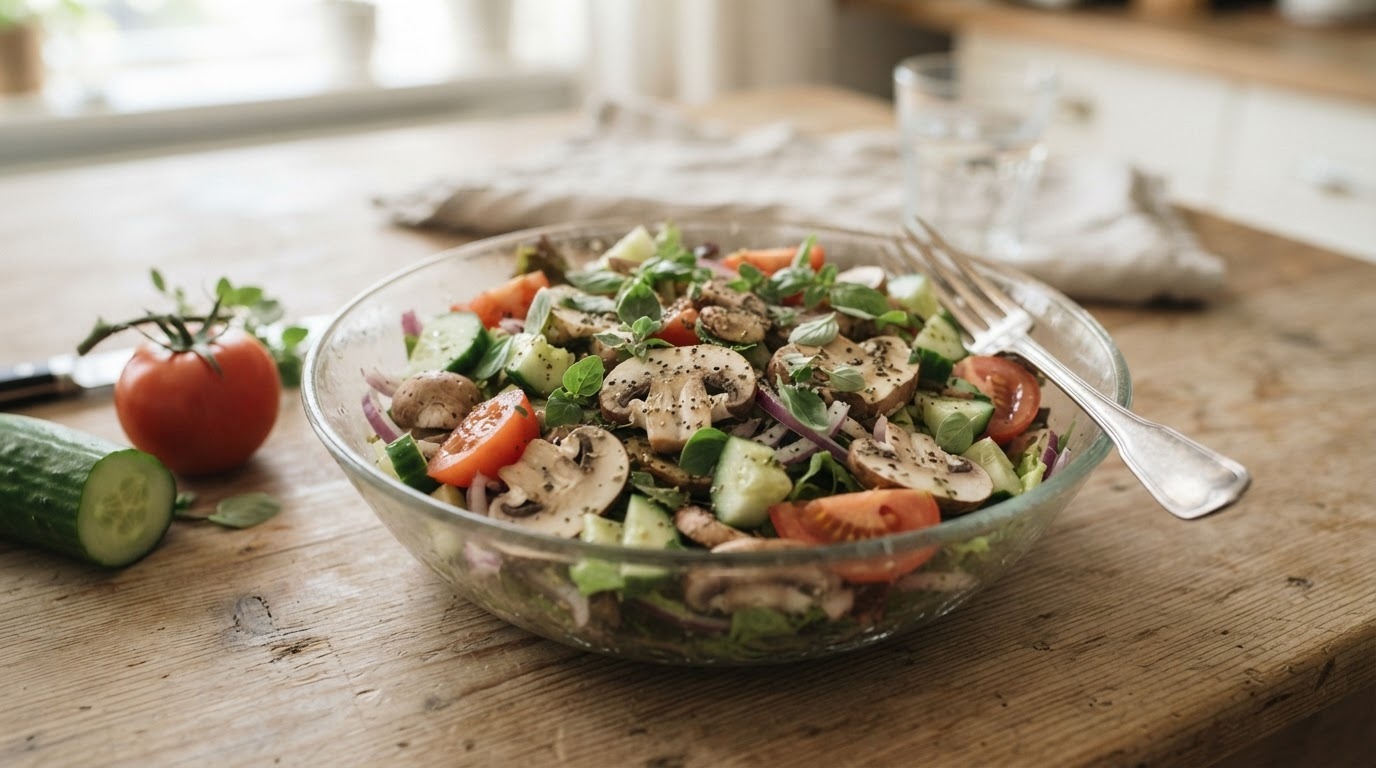 Champignonsalade recept Champignonsalade recept