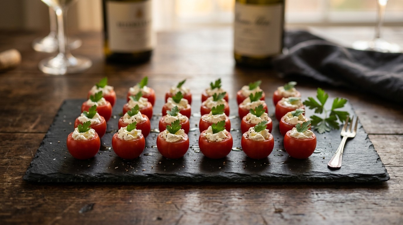 Cherrytomaatjes met Geitenkaas recept Cherrytomaatjes met Geitenkaas recept