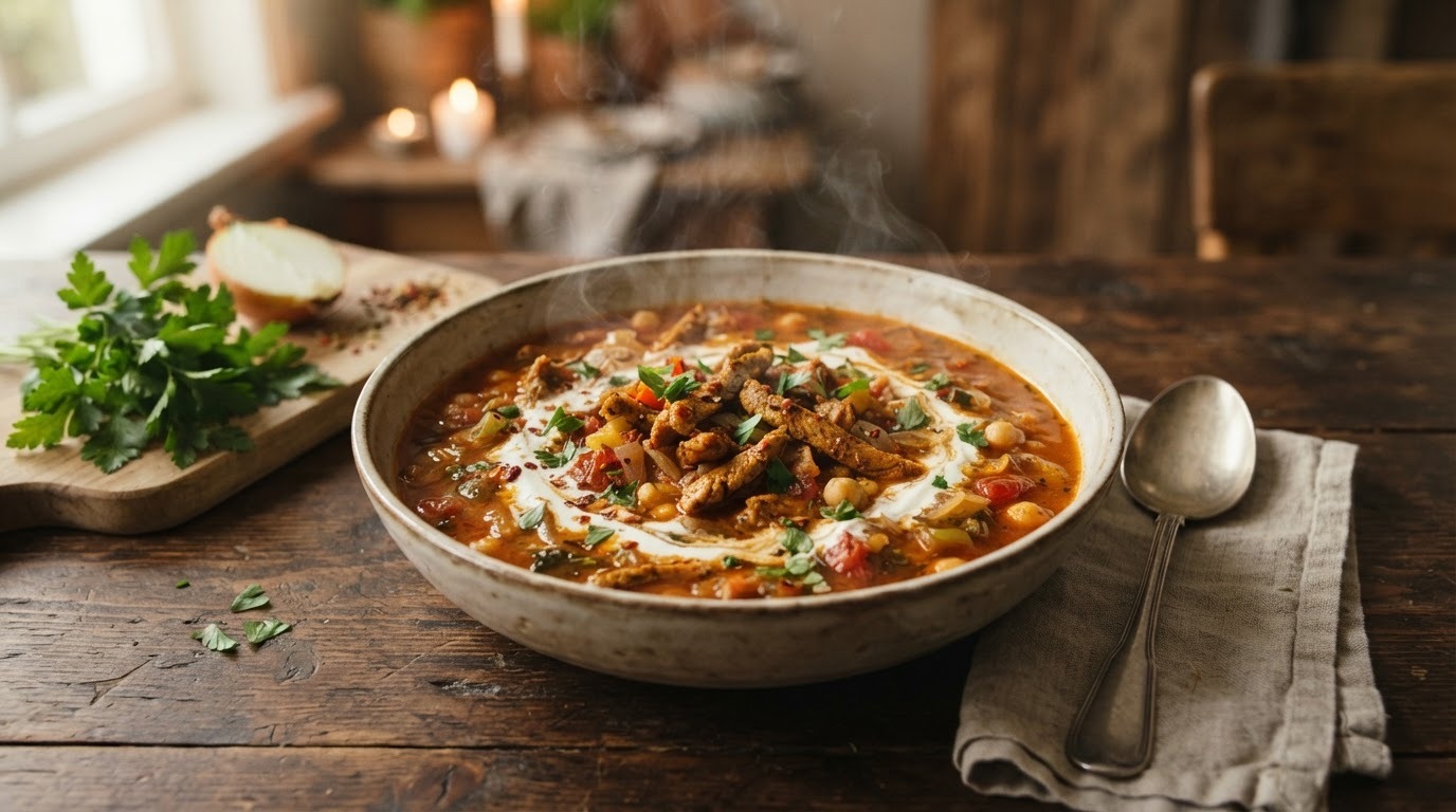Chili con Carne Shoarma Soep