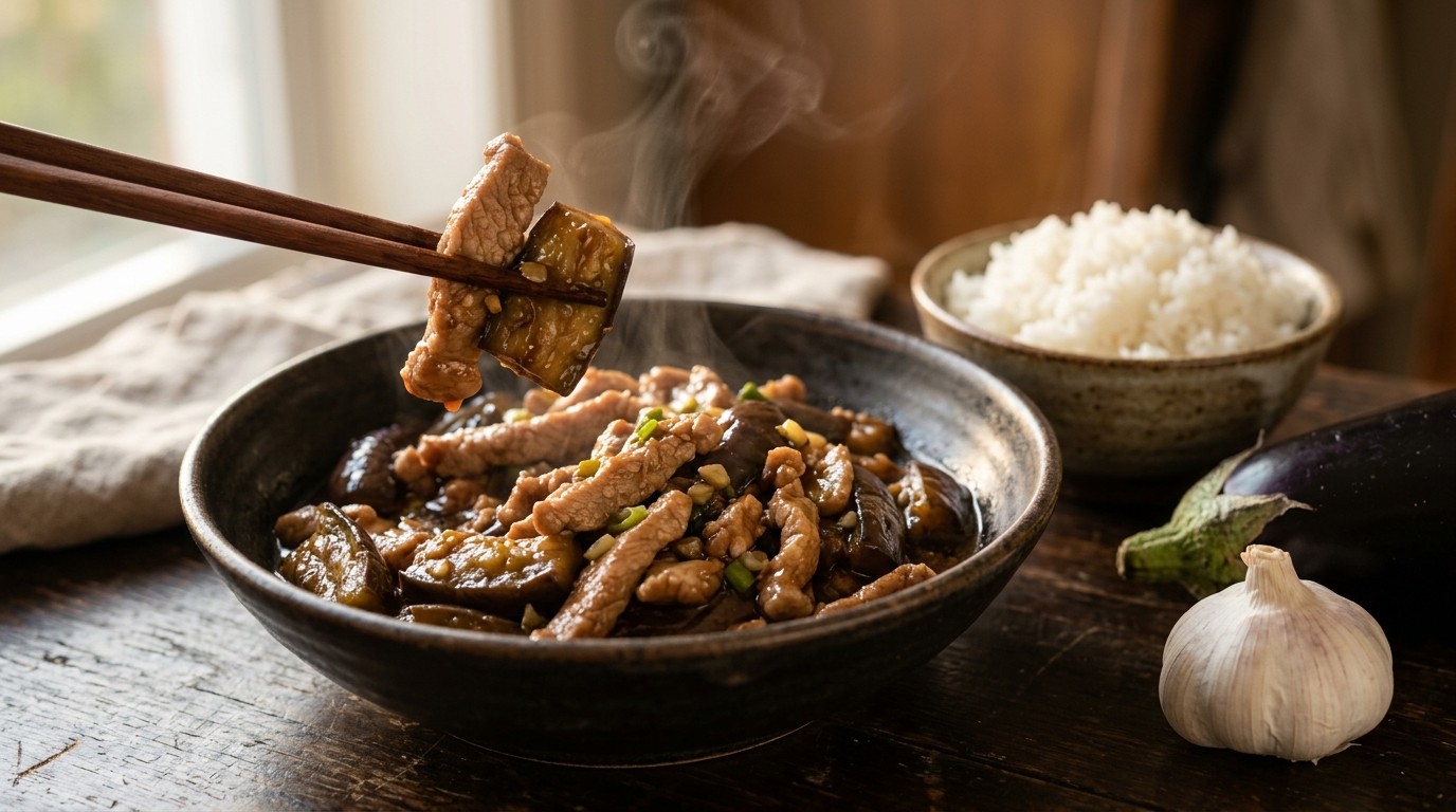 Chinees Varkensvlees met Aubergine