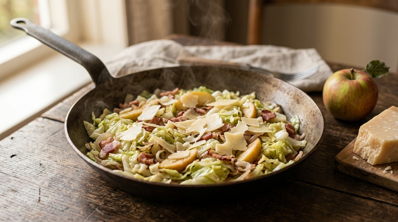 Chinese Kool met Appel en Oude Kaas