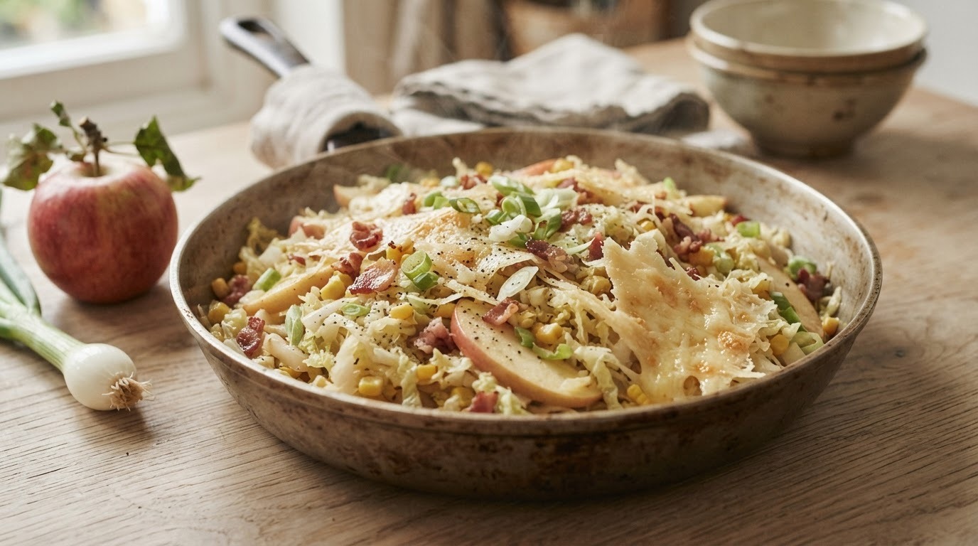 Chinese Kool met Appel en Oude Kaas recept Chinese Kool met Appel en Oude Kaas recept