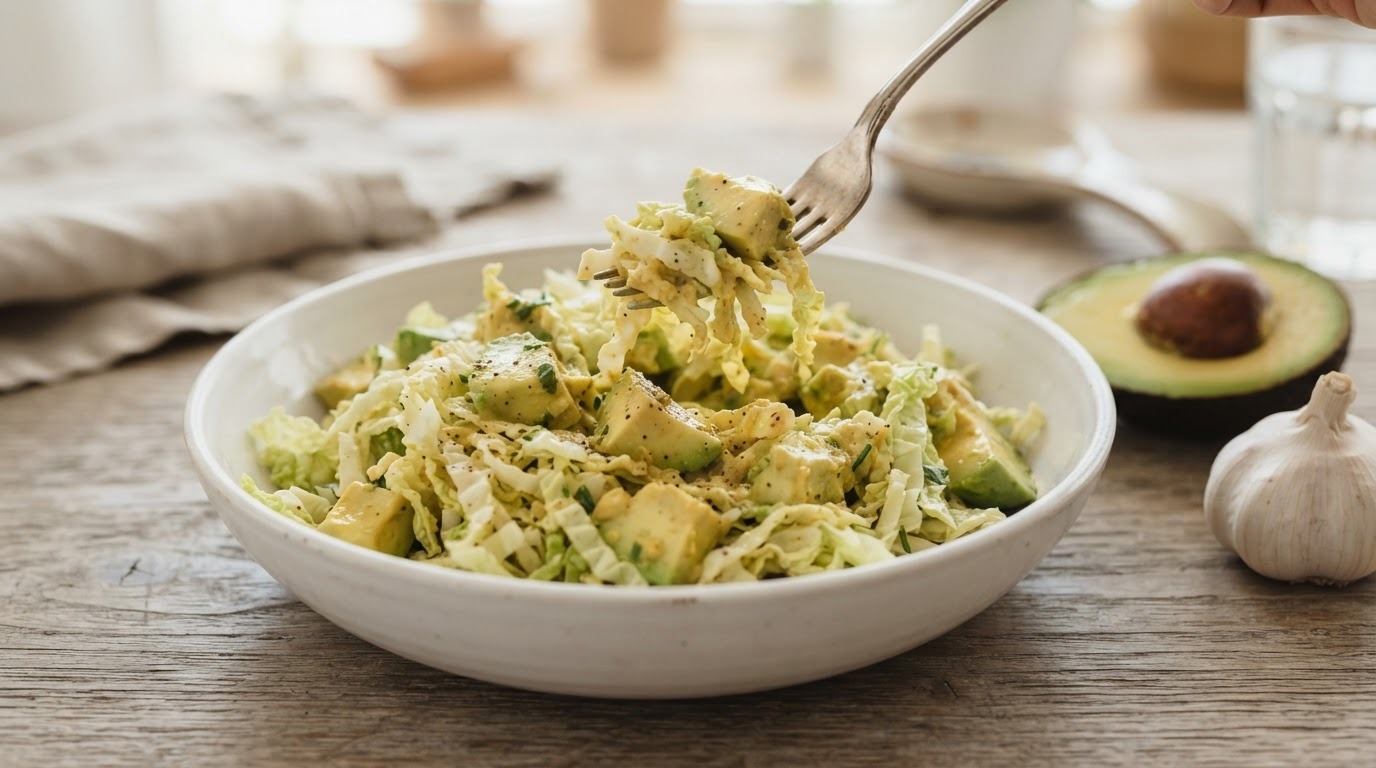 Chinese Kool met Avocadosalade