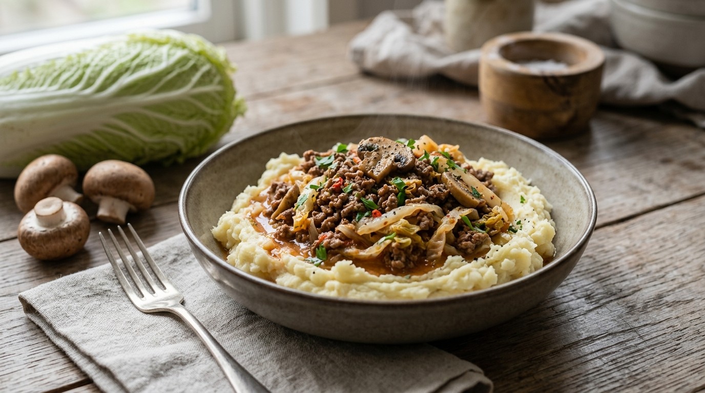 Chinese Kool met Kruidig Gehakt