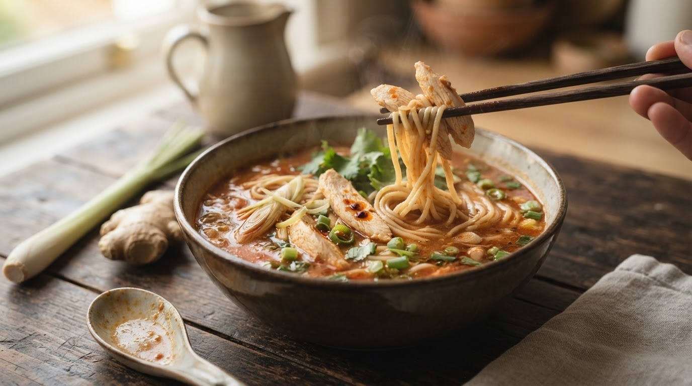 Chinese Tomatensoep met Kipfilet