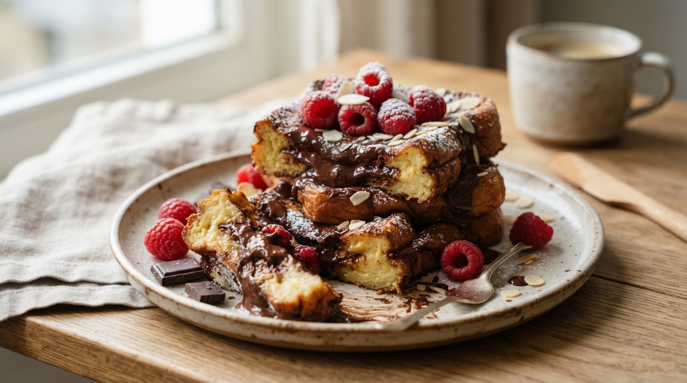 Choco-framboos Wentelteefjes