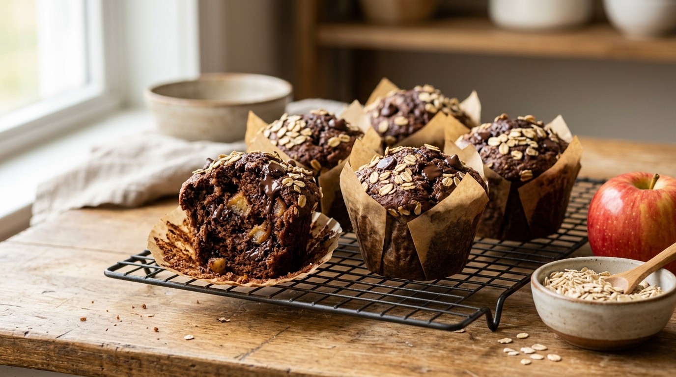 Chocolade-banaan-muffin