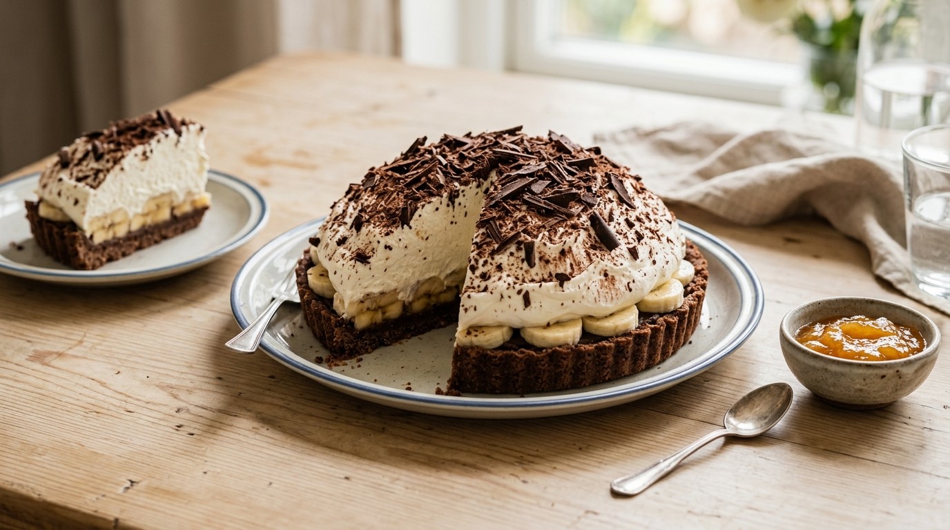 Chocolade Bananentaart