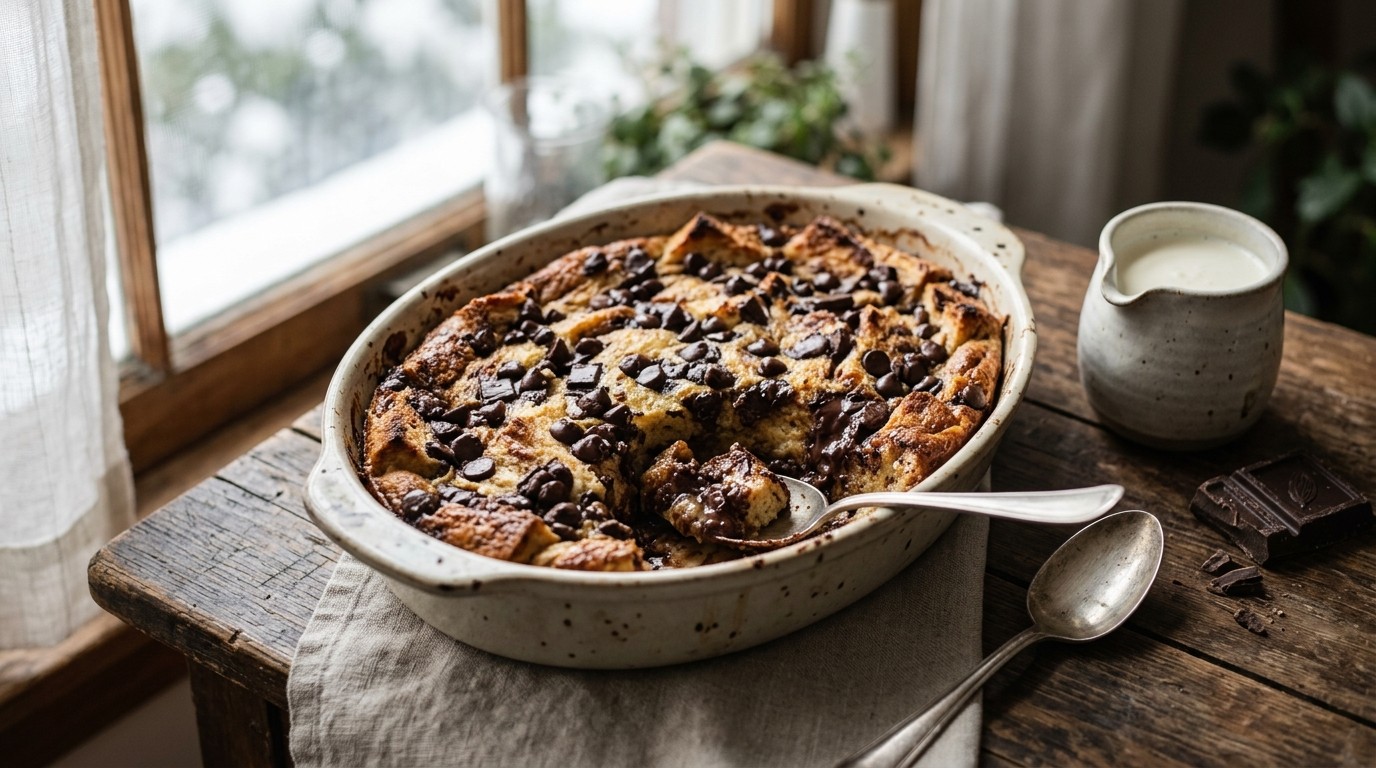 Chocolade Broodpudding