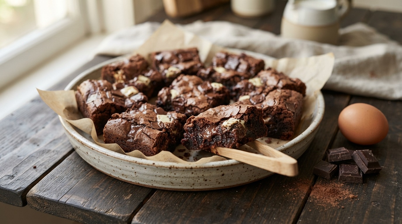 Chocolade Brownies met Echte Stukjes Chocolade