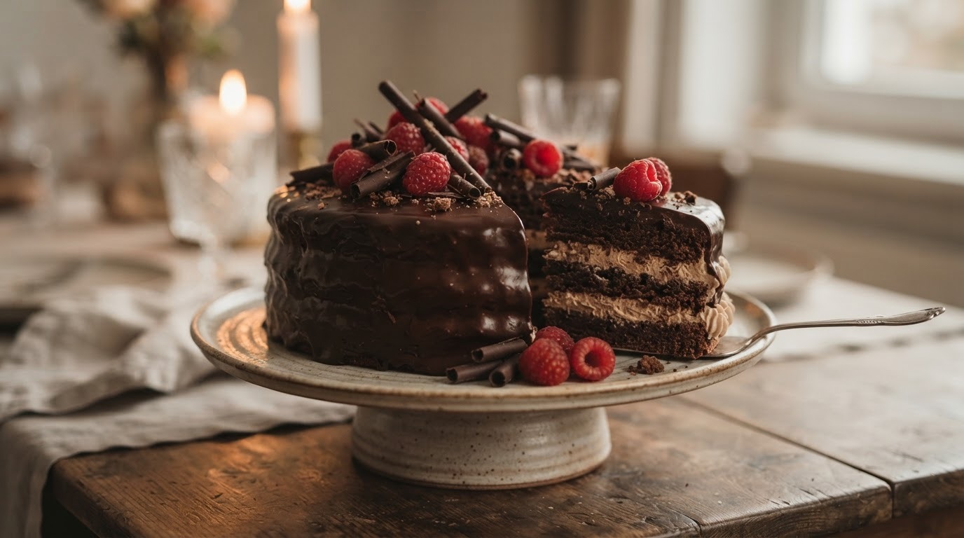Chocolade-frambozentaart recept Chocolade-frambozentaart recept