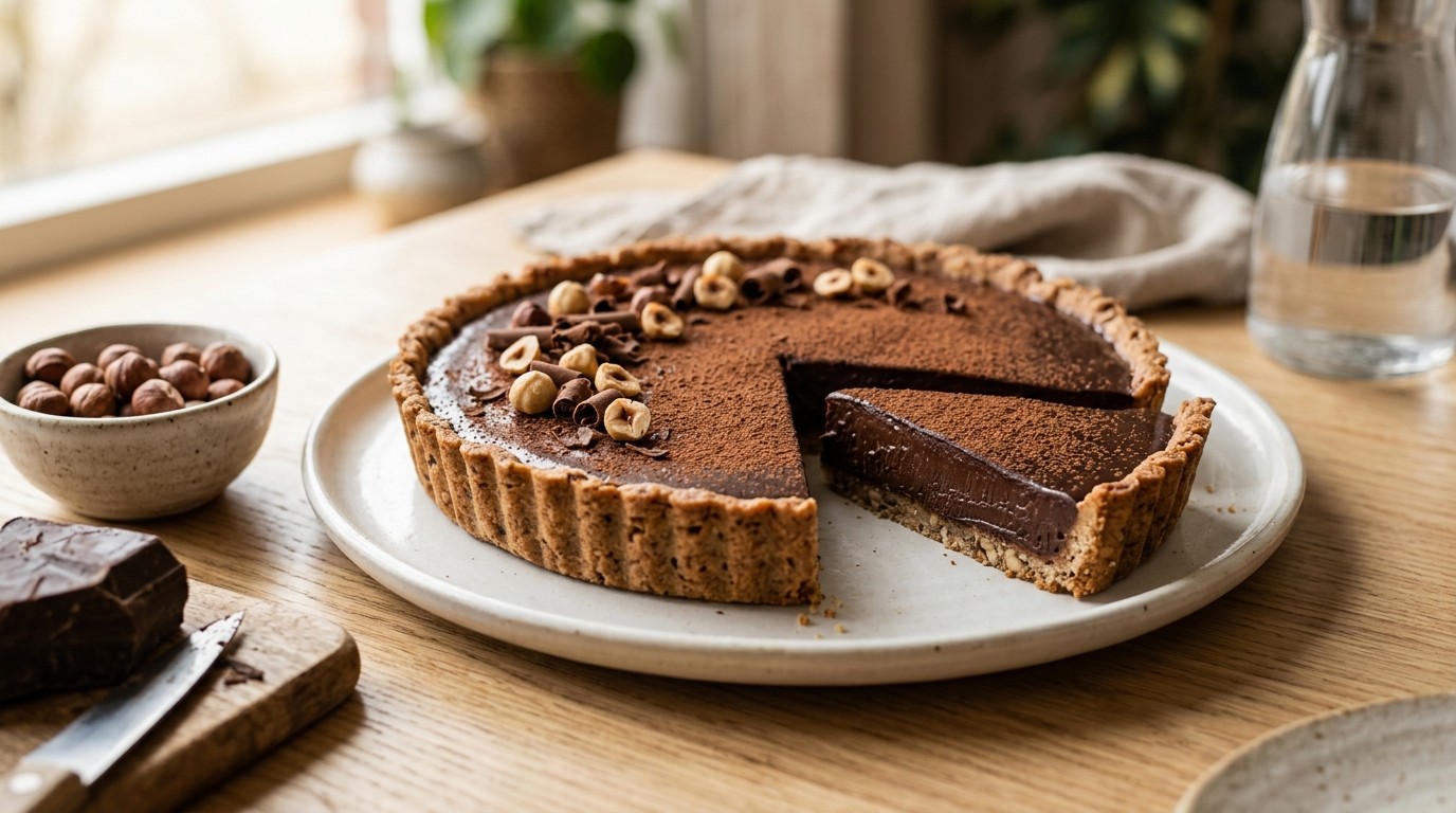 Chocolade-hazelnoottaart