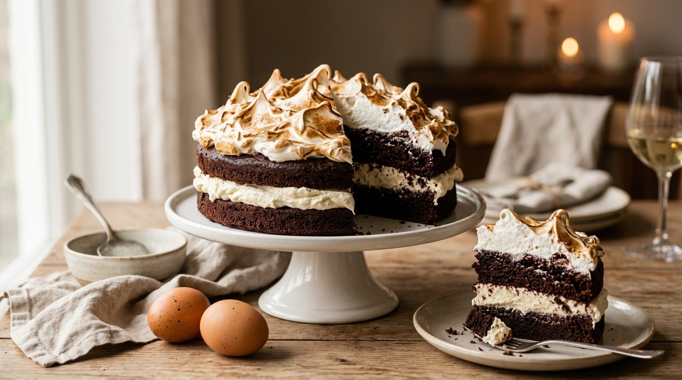 Chocolade-schuimtaart met Mascarpone