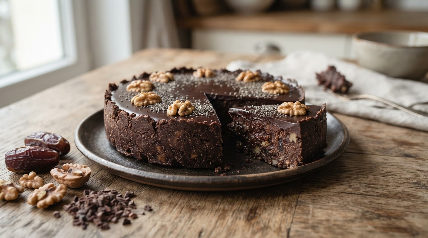 Chocolade Taart met Chia Zaad