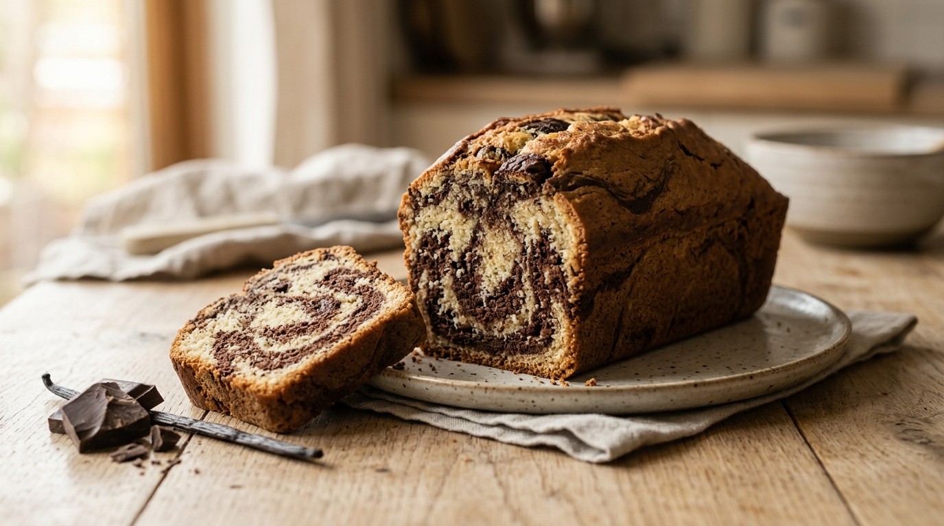 Chocolade/vanille Cake/taart