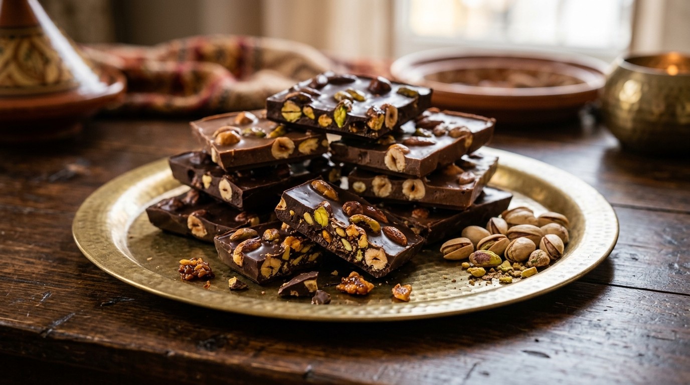 Chocoladeblokjes met Gecarameliseerde Noten