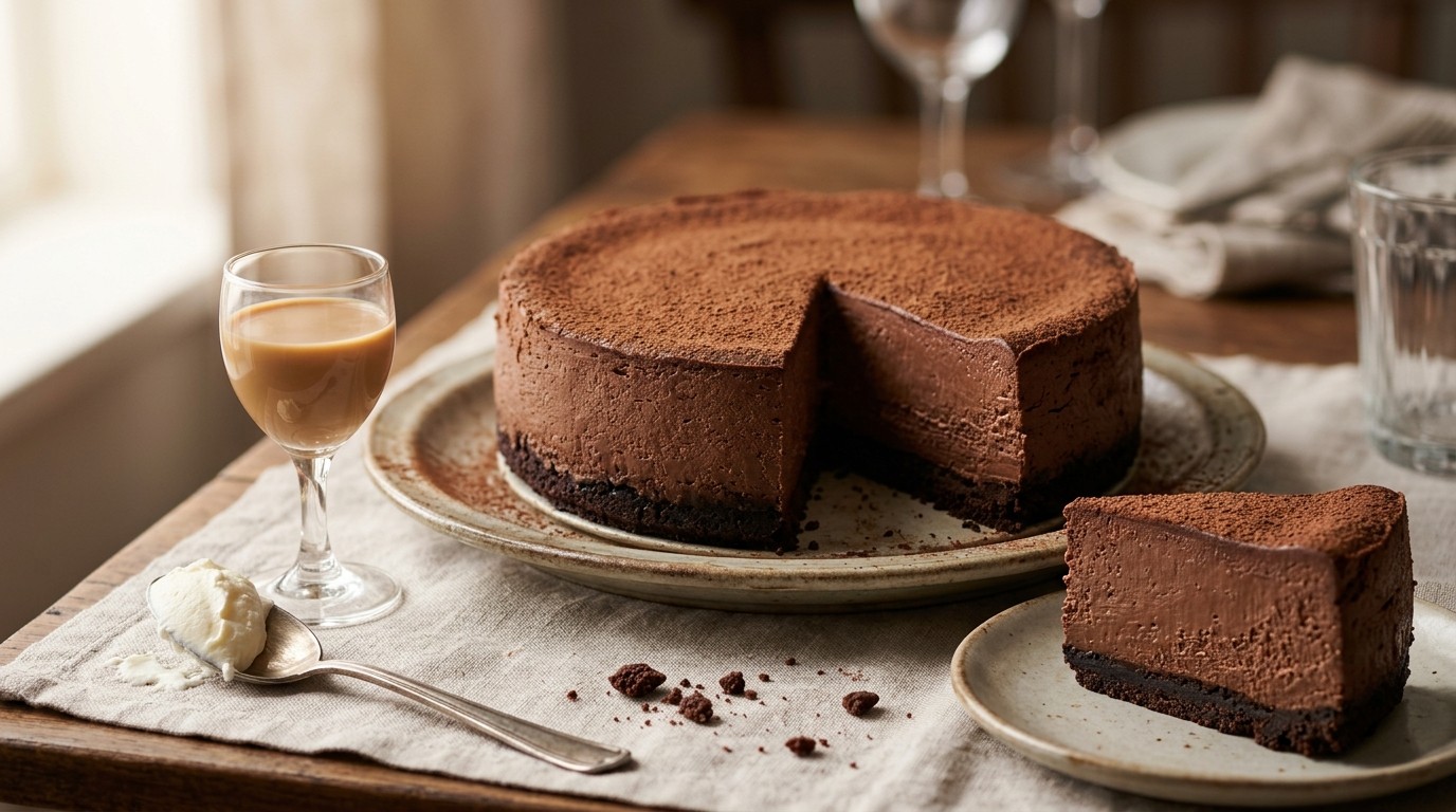Chocoladecheesecake met Roomlikeur