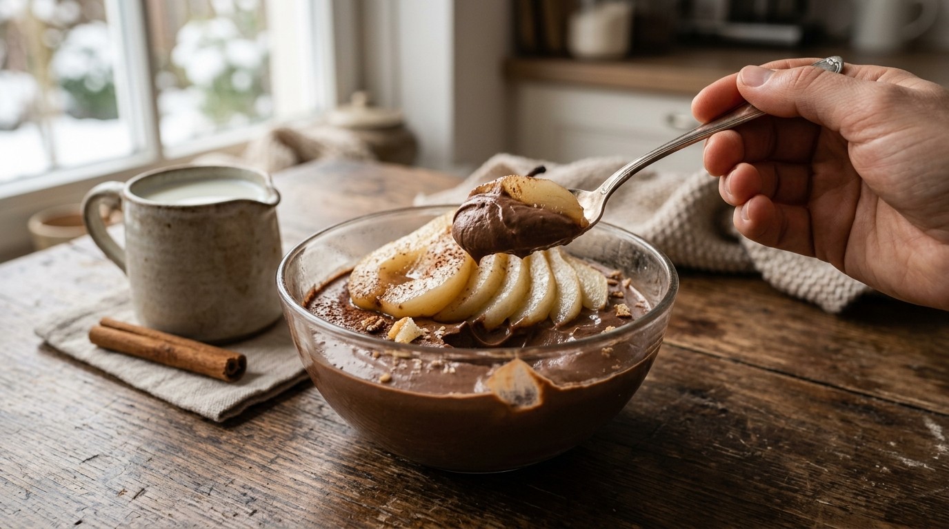 Chocoladecrème met Peren
