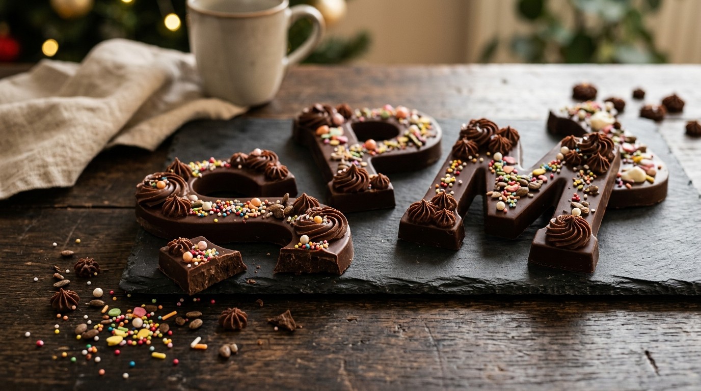 Chocoladeletters, Mooi Gedecoreerd recept Chocoladeletters, Mooi Gedecoreerd recept