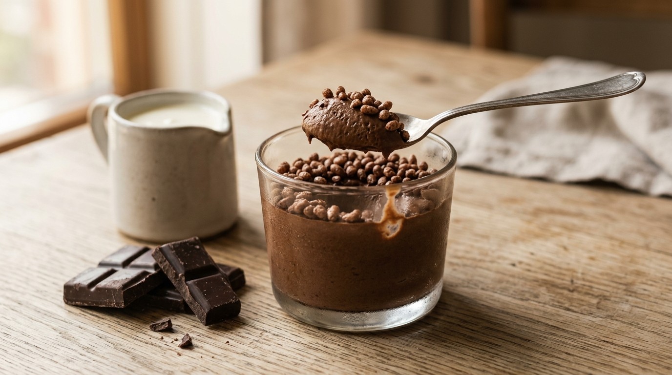 Chocolademousse met Chococrispies