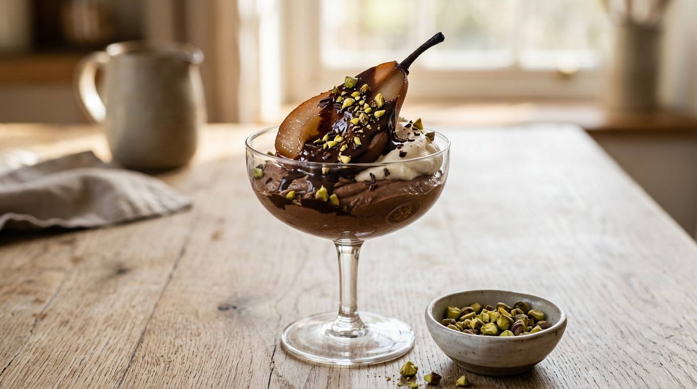 Chocoladepeer met Mousse